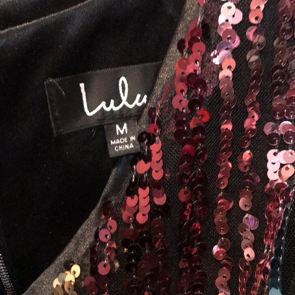 LULUs multi colored striped sequin dress - Picture 3 of 4